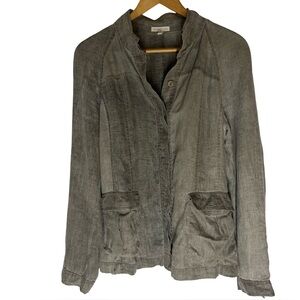 Eileen Fisher Linen Utility Style Jacket Size Small